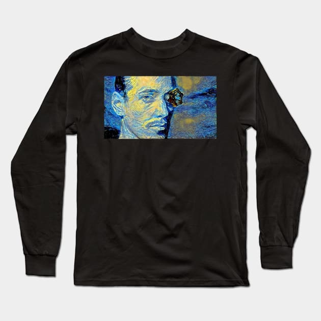 Half-Life Mr. Valve Open Your Eyes Version Starry Night Long Sleeve T-Shirt by Starry Night